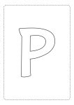 letra do alfabeto bonita p