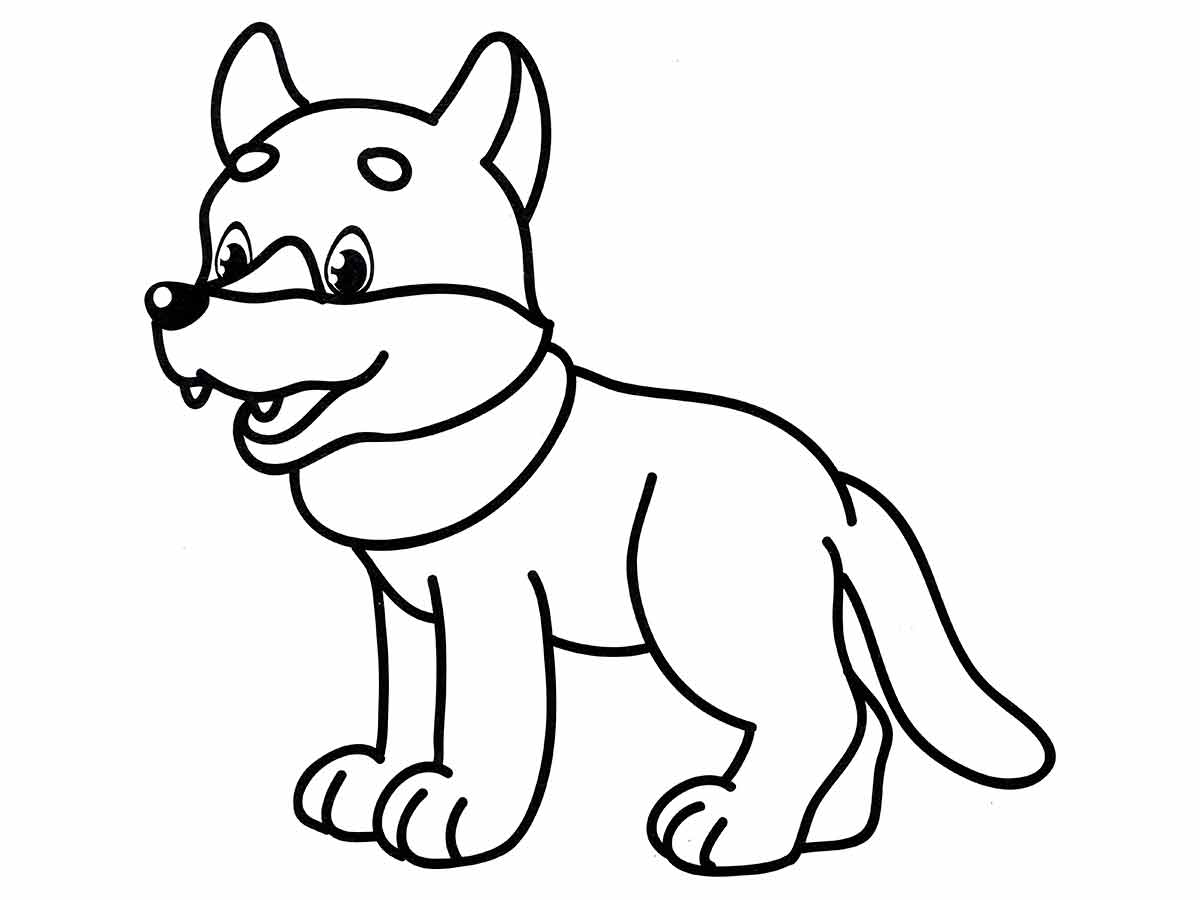 lobo desenho infantil para colorir