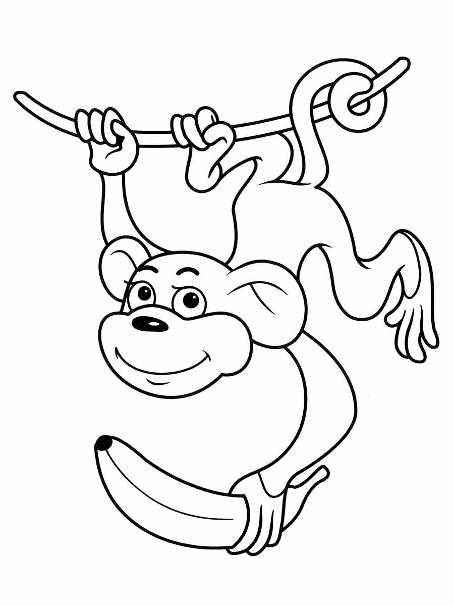 macaco desenho infantil para colorir