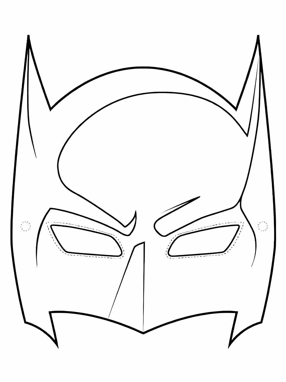 mascara do batman para colorir
