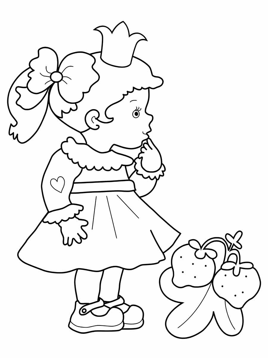 menina desenho infantil para colorir