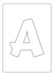 molde de letra do alfabeto a