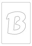 molde de letra do alfabeto b