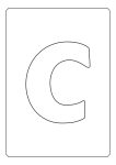 molde de letra do alfabeto c