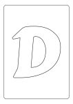 molde de letra do alfabeto d