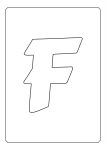 molde de letra do alfabeto f