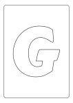 molde de letra do alfabeto g