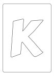 molde de letra do alfabeto k