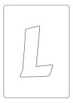 molde de letra do alfabeto l