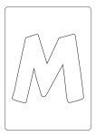 molde de letra do alfabeto m