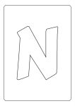 molde de letra do alfabeto n