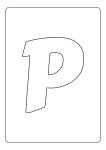 molde de letra do alfabeto p