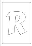 molde de letra do alfabeto r