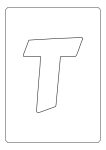 molde de letra do alfabeto t
