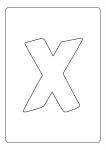 molde de letra do alfabeto x