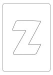 molde de letra do alfabeto z