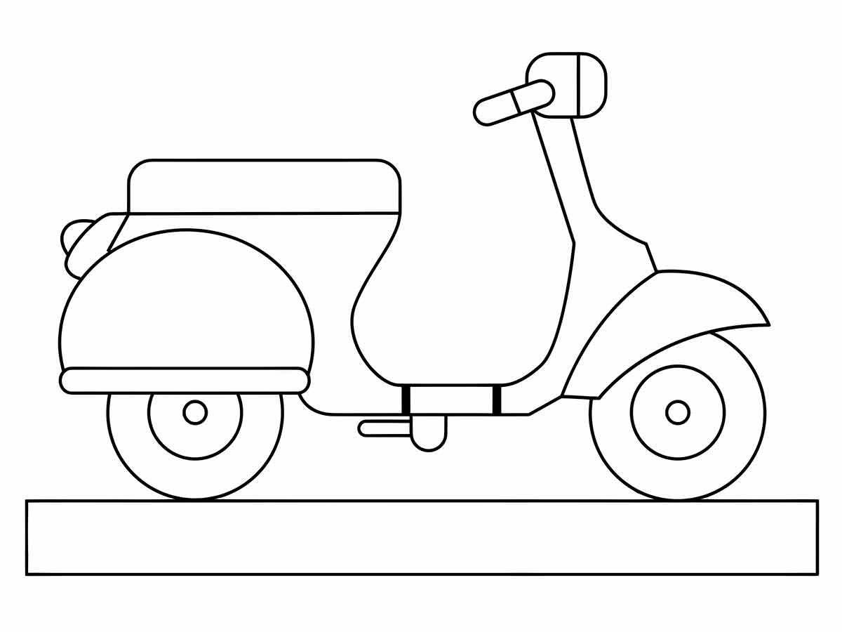 moto biz desenho infantil para colorir