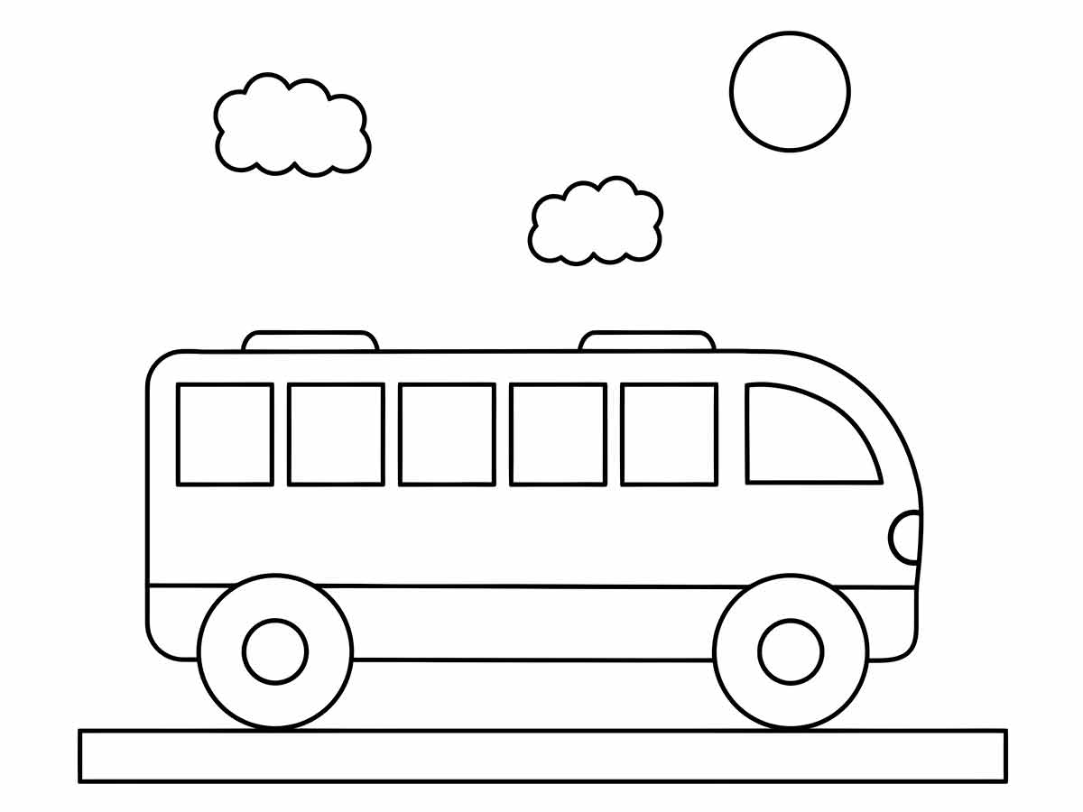 onibus desenho infantil para colorir