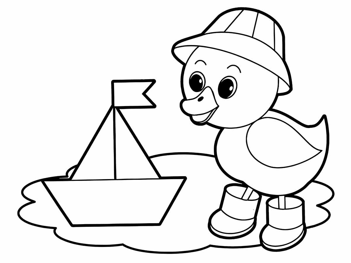 pato bebe desenho infantil para colorir