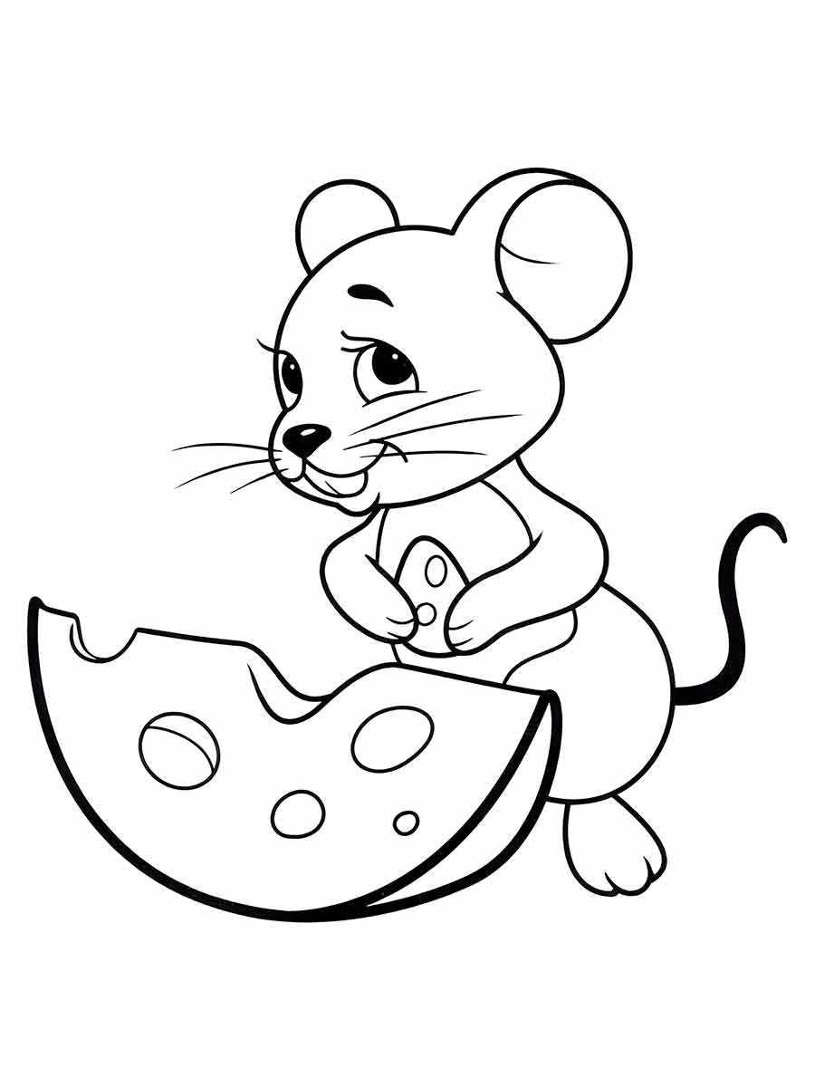 rato desenho infantil para colorir 3