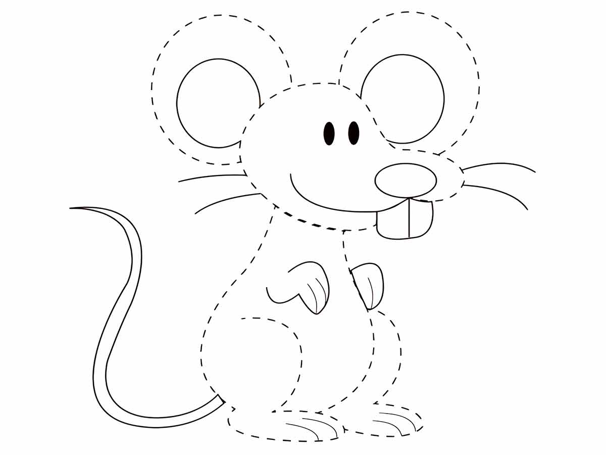 rato desenho infantil para colorir