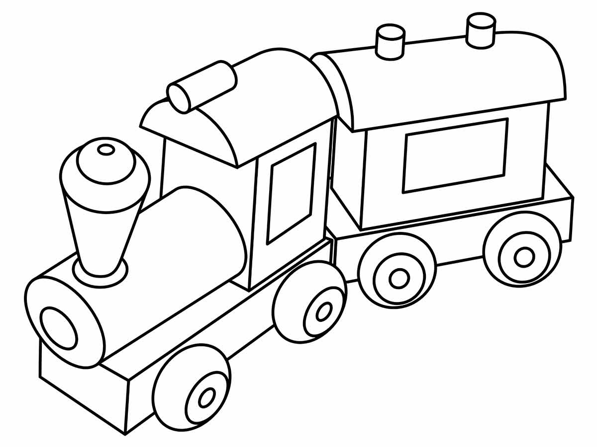 trem desenho infantil para colorir