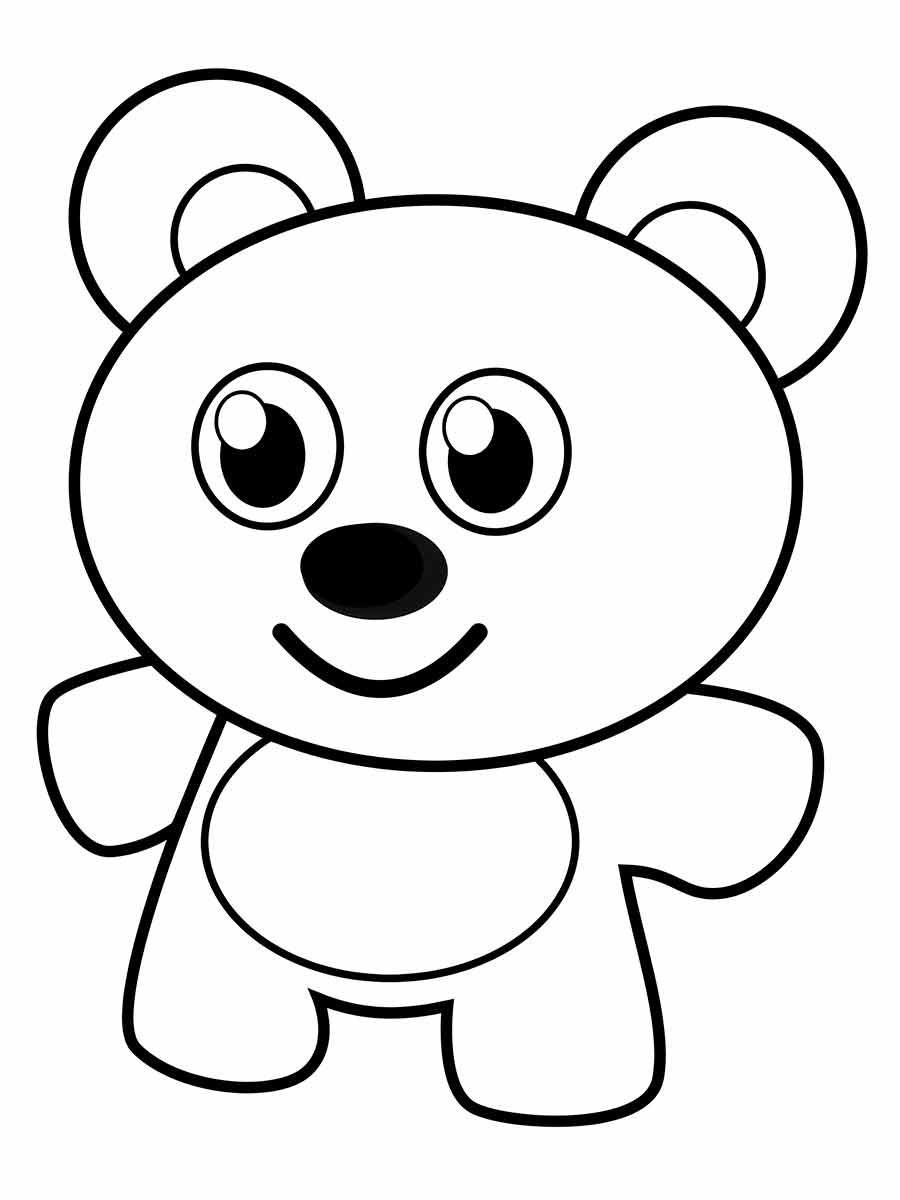 urso bebe desenho infantil para colorir