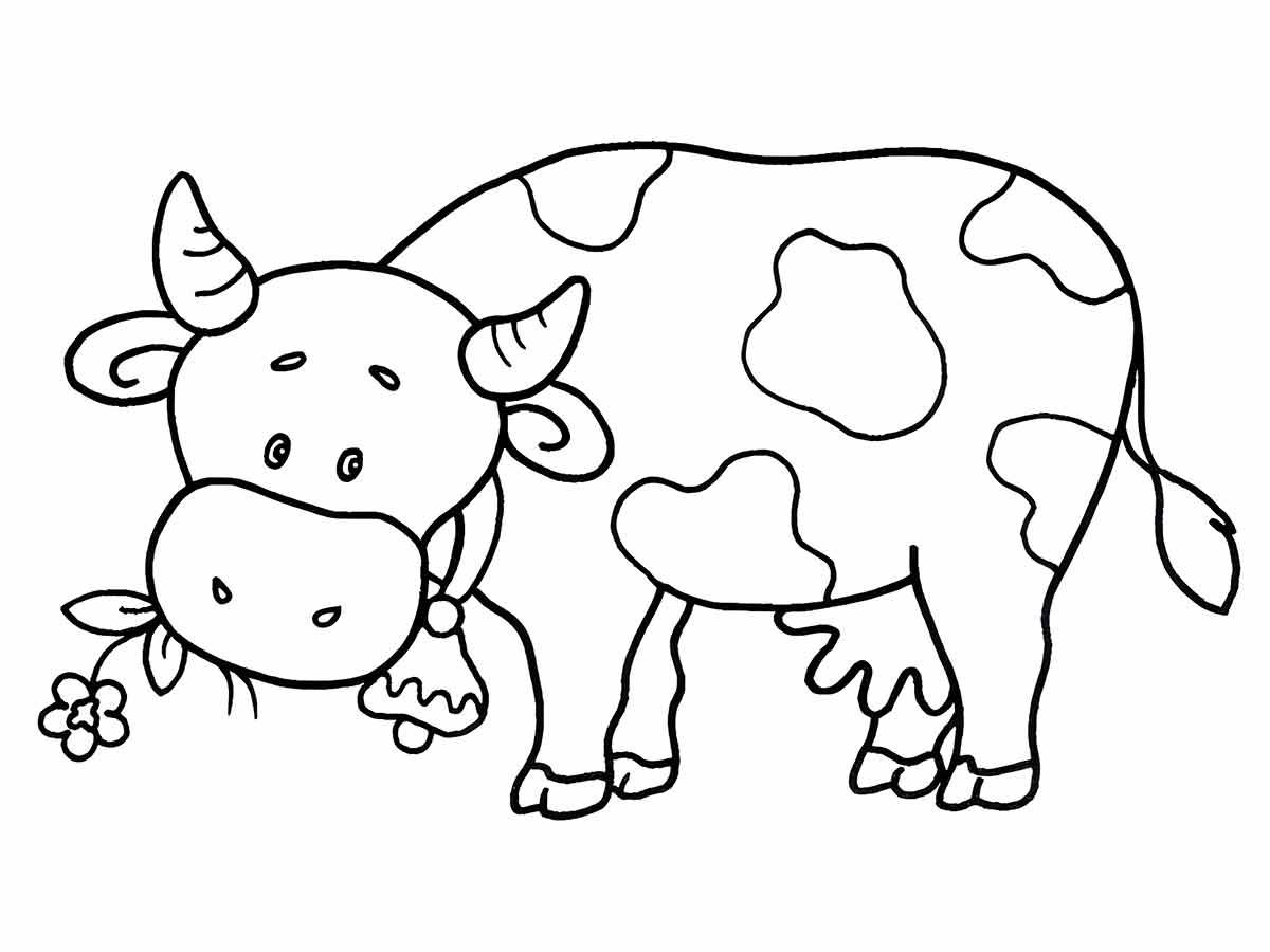 vaca desenho infantil para colorir 2