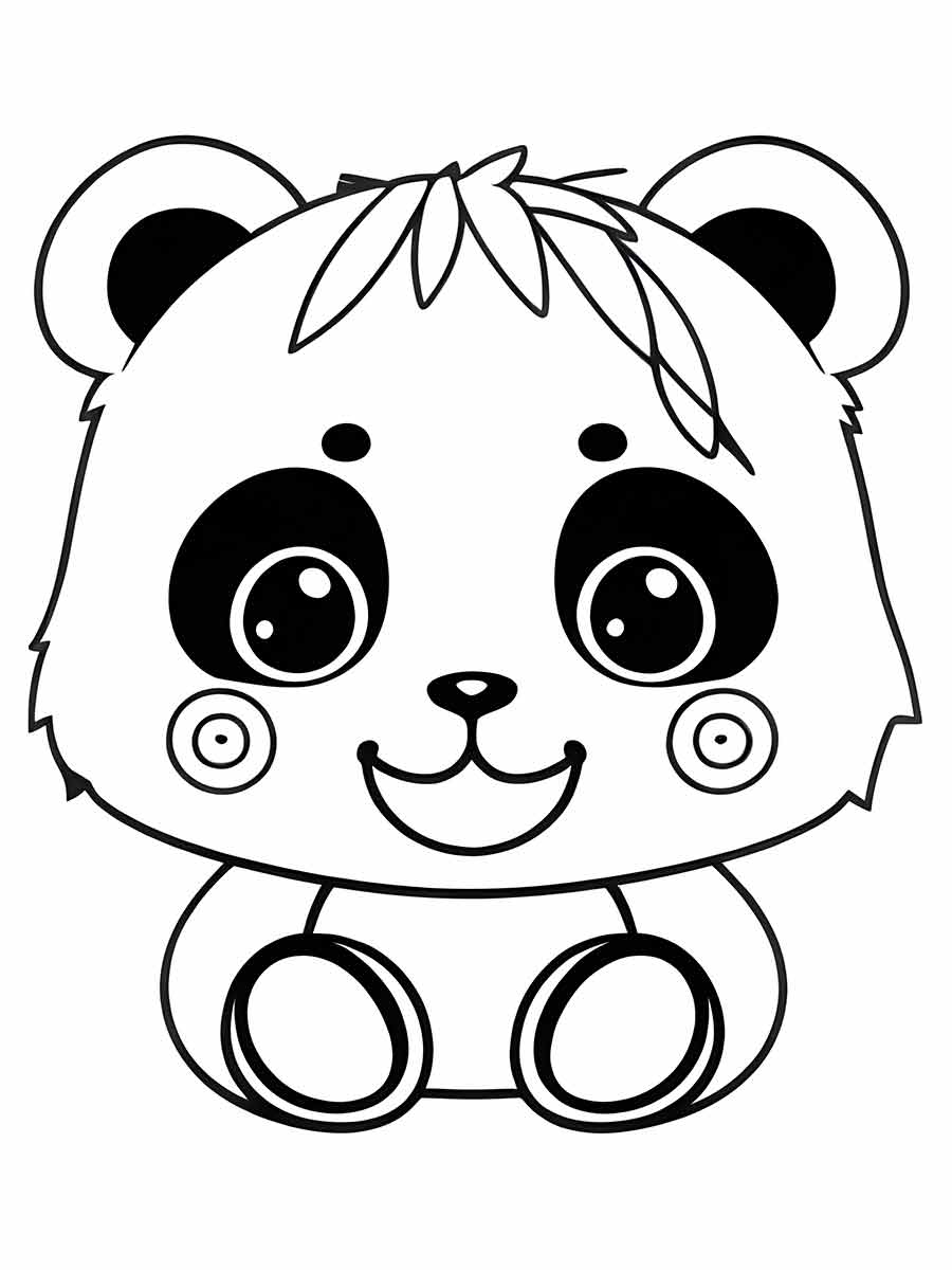 desenho fofinho kawaii panda