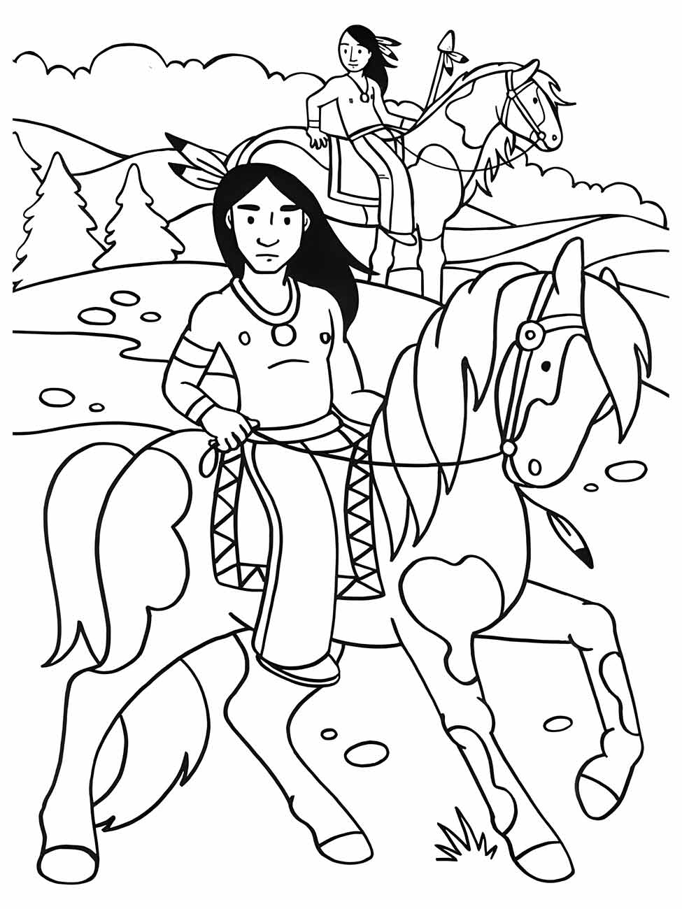 desenho indigenas para colorir 49