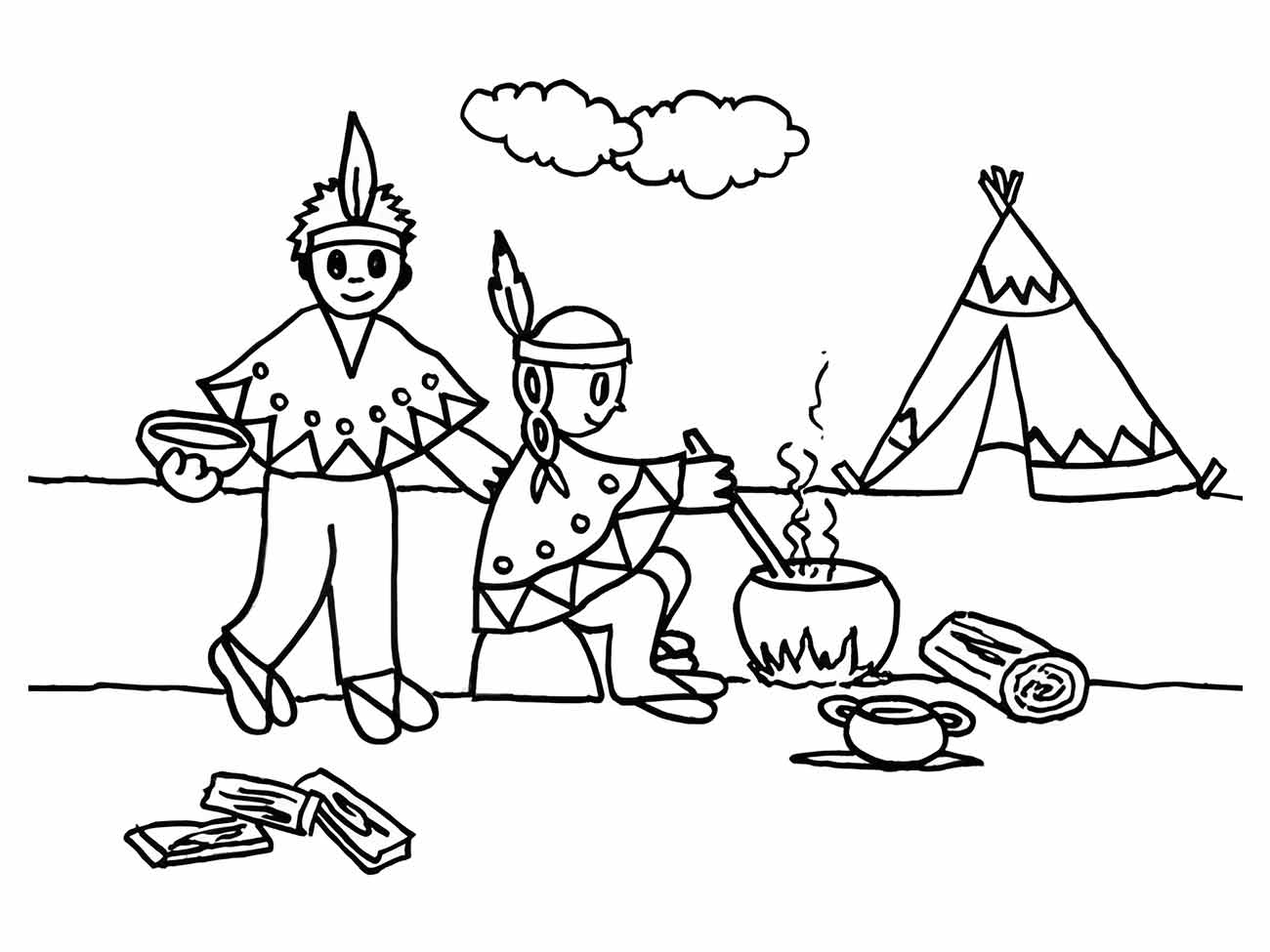 desenho indigenas para colorir 52