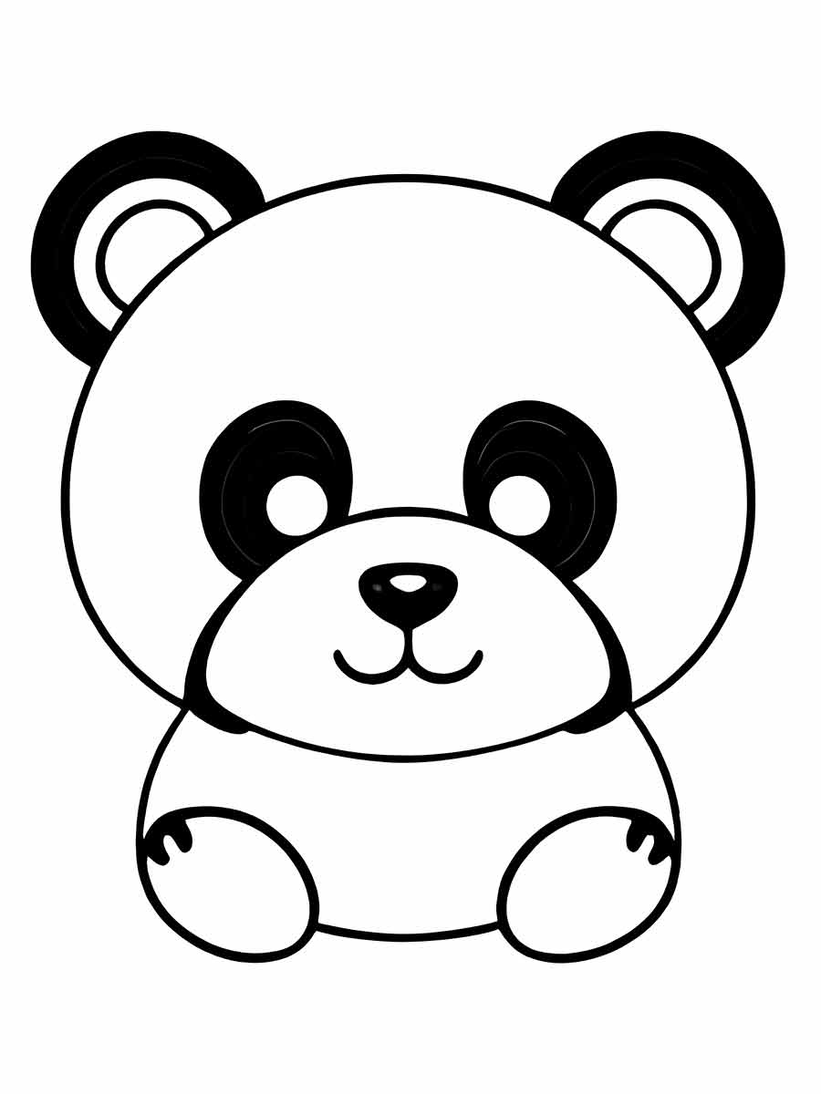 desenho kawaii panda baby