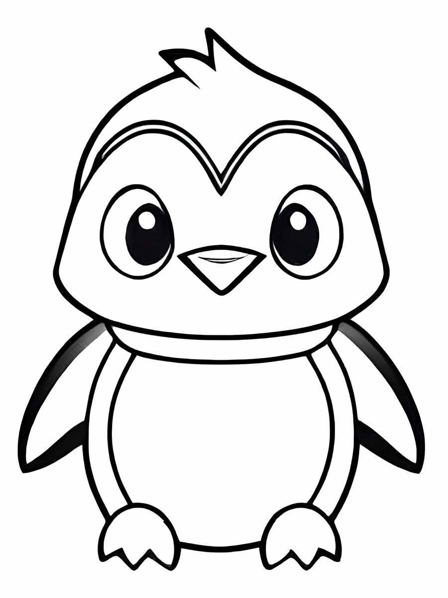 desenho kawaii pinguin mandagascar