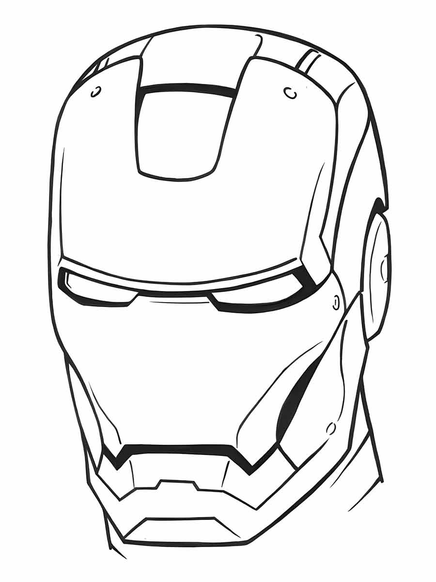 desenho mascara do homem de ferro para colorir 46
