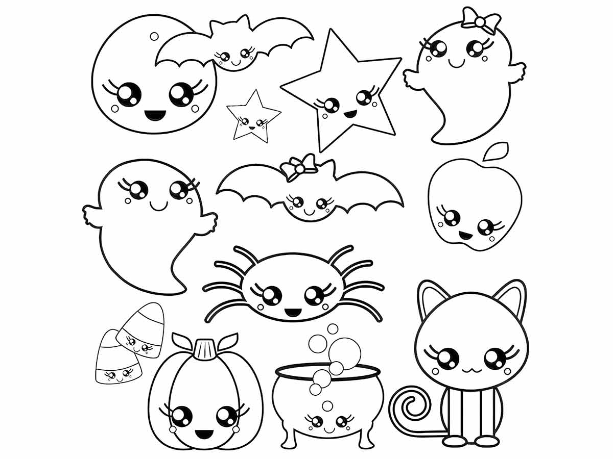 desenhos kawaii para colorir 56