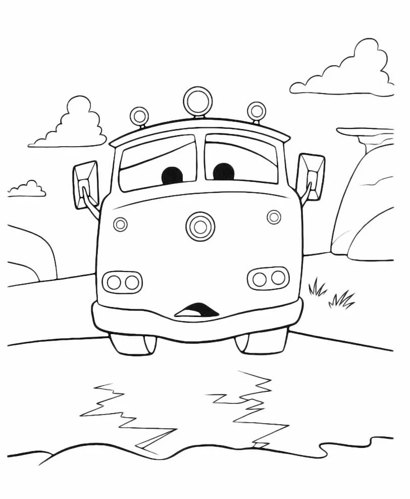 carro disney para colorir 11