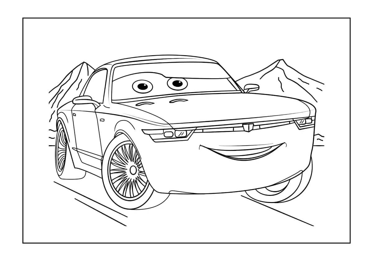 carro disney para colorir 22