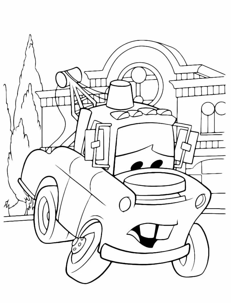 carro disney para colorir 8