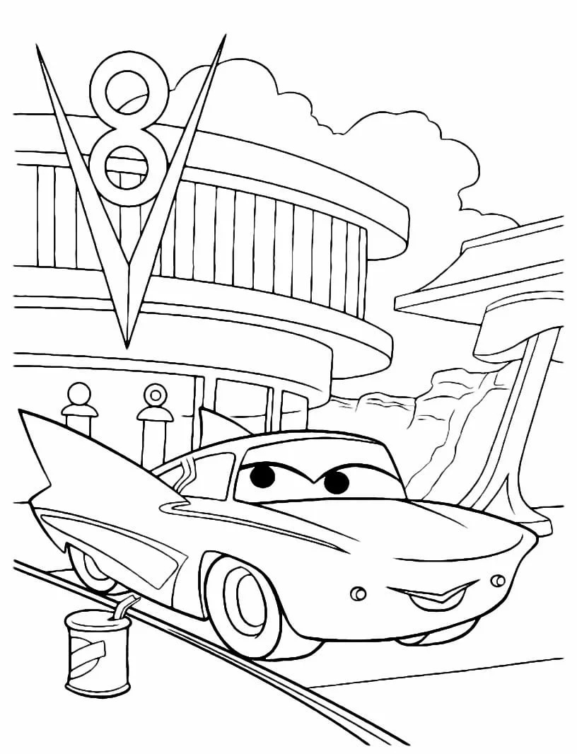 carro disney para colorir 9