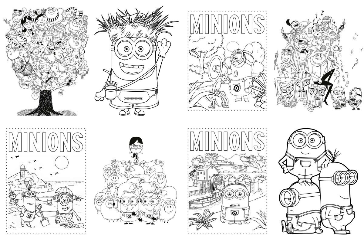 Minions para colorir