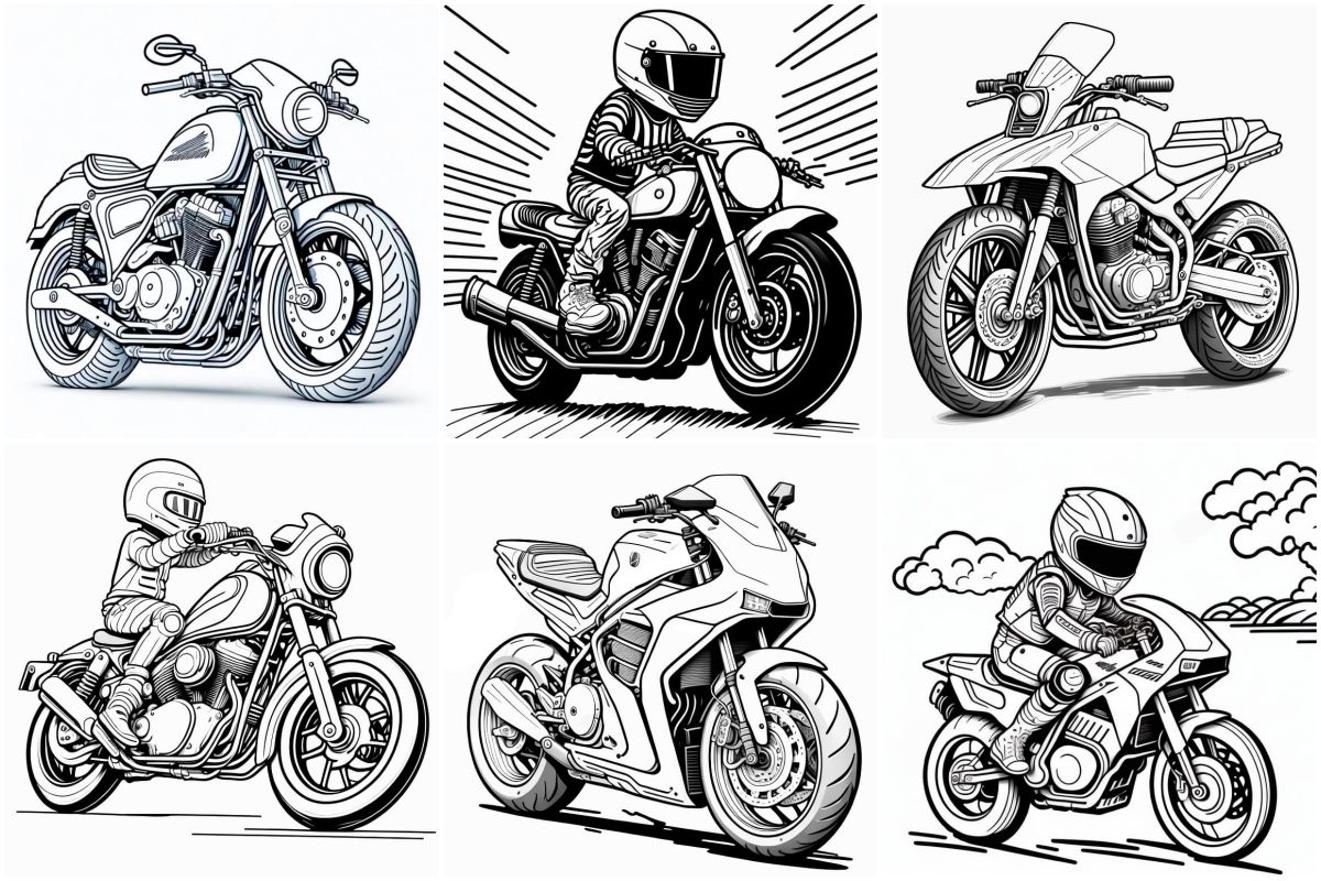 Motos para colorir