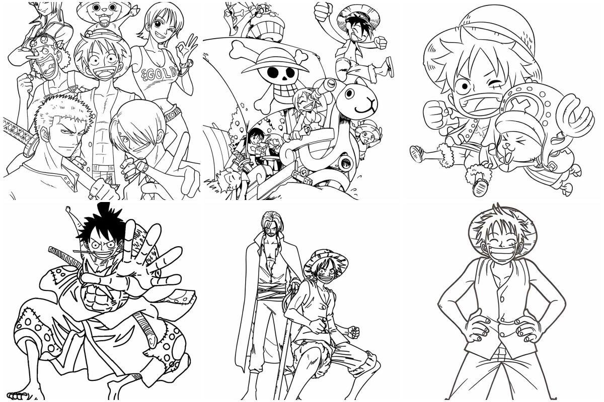 colorir One Piece para colorir