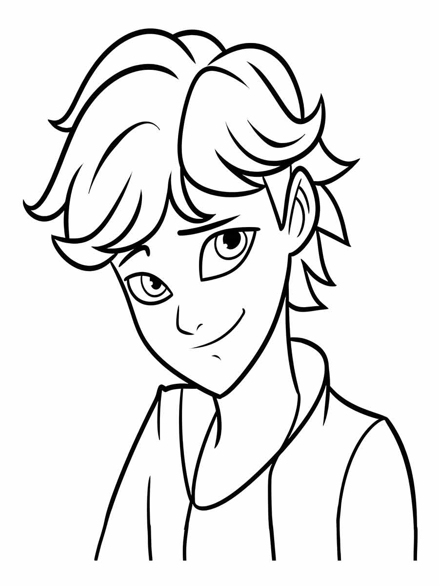 desenho adrien agreste para colorir