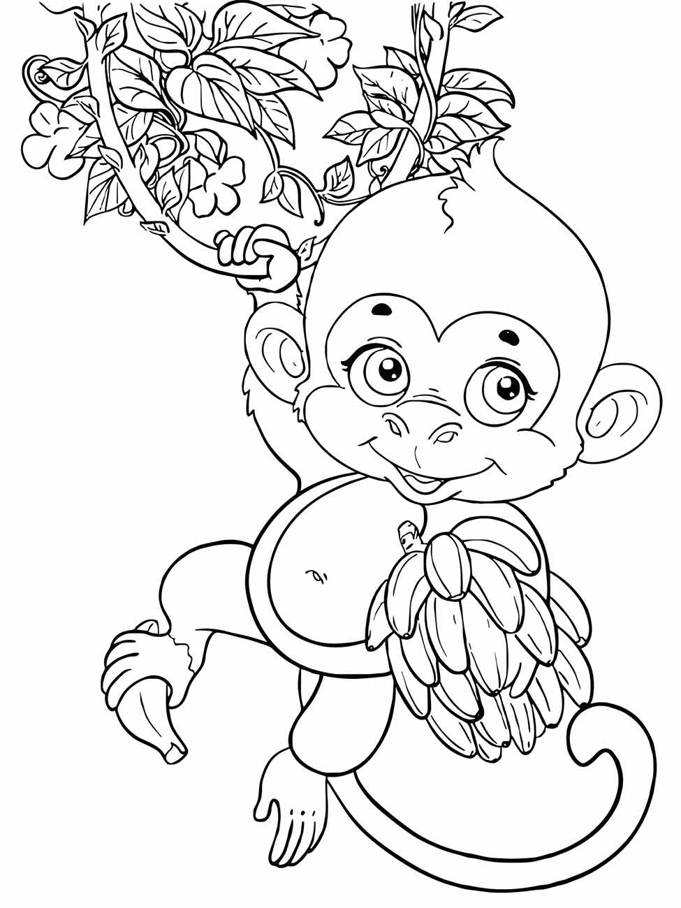 desenho de macaco para colorir 68