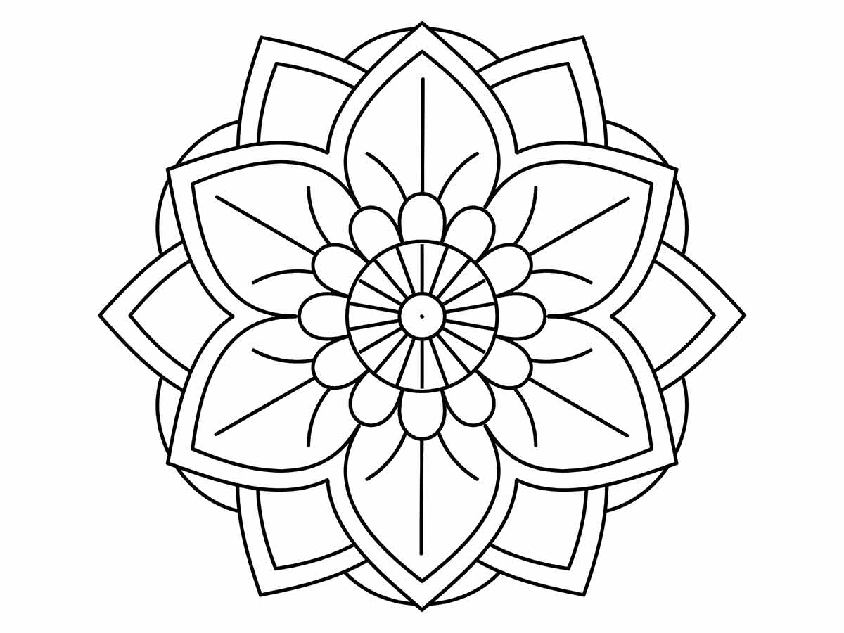 desenho de mandala para colorir 16