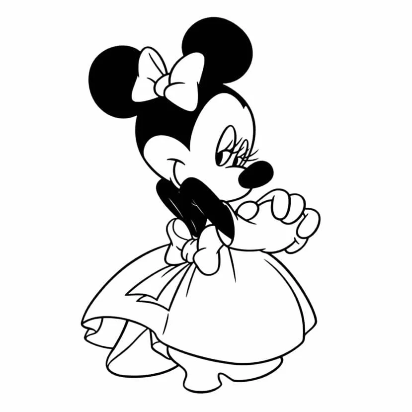 desenho de minnie para pintar e colorir 5.jpg