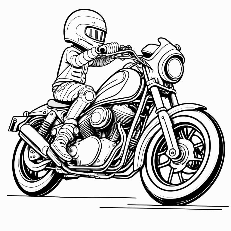 desenho de moto para colorir 21