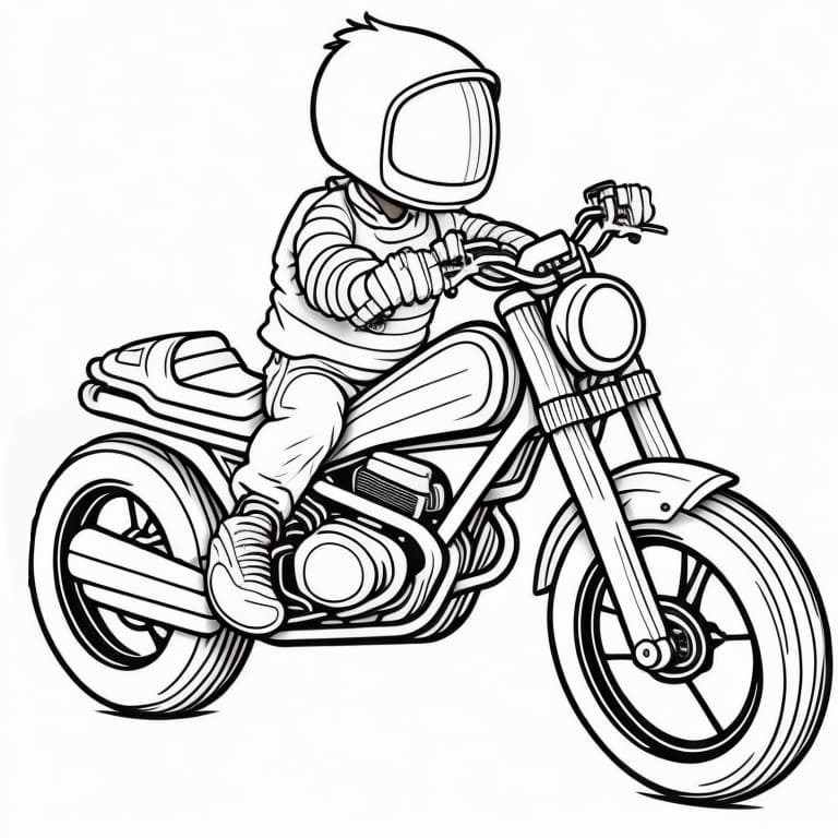 desenho de moto para colorir 23