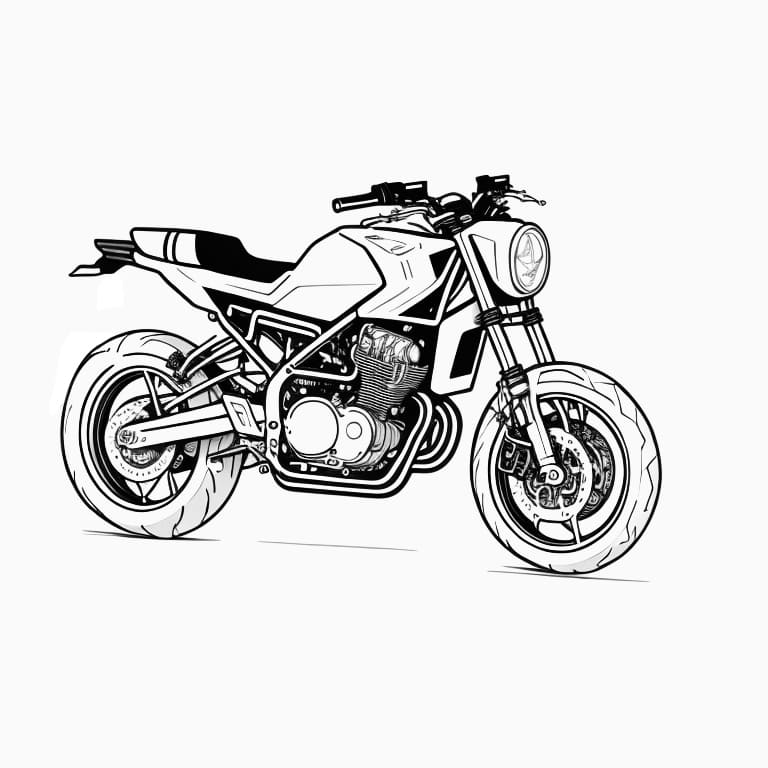 desenho de moto para colorir 34