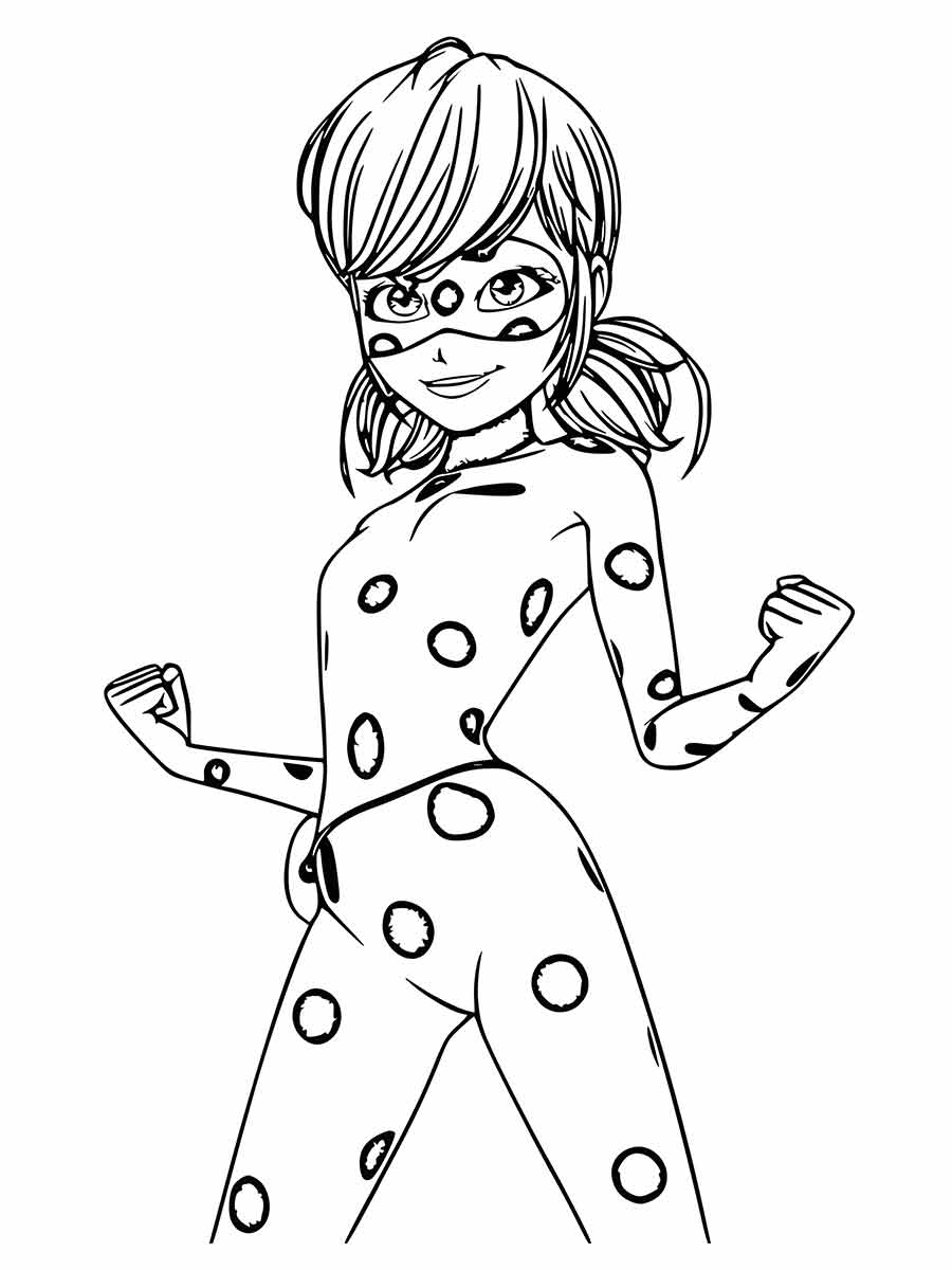 desenho ladybug de mascara para colorir